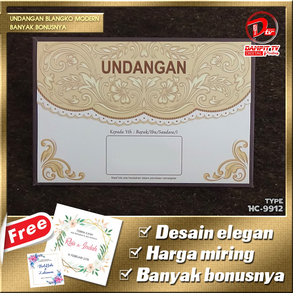 Undangan Hard Cover Elegan Istimewa Proses Cepat Banyak Bonusnya