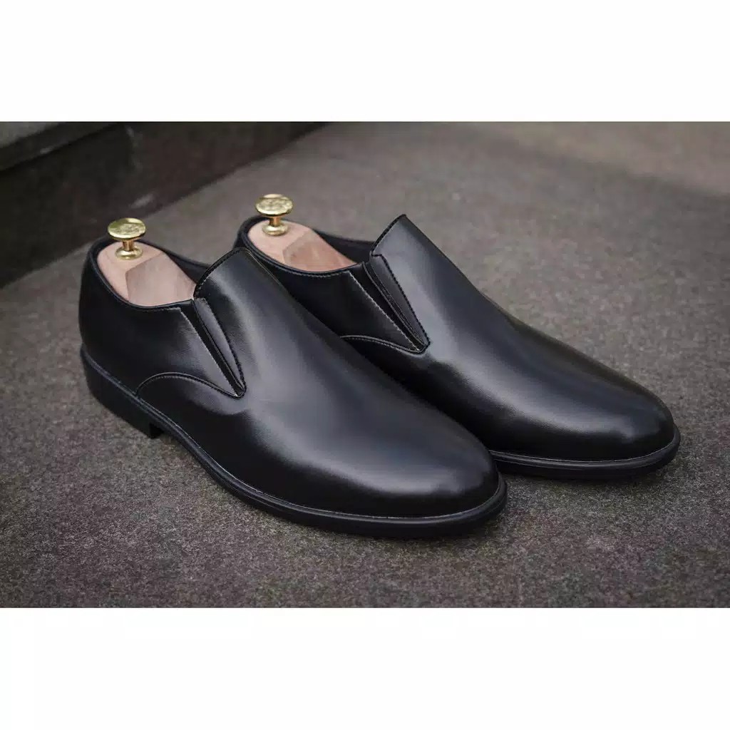 PANTOPEL BLACK |FORIND x Worka| Sepatu Slop Formal Kerja Kuliah Pria/Cowok/Men Ori Lokal Footwear