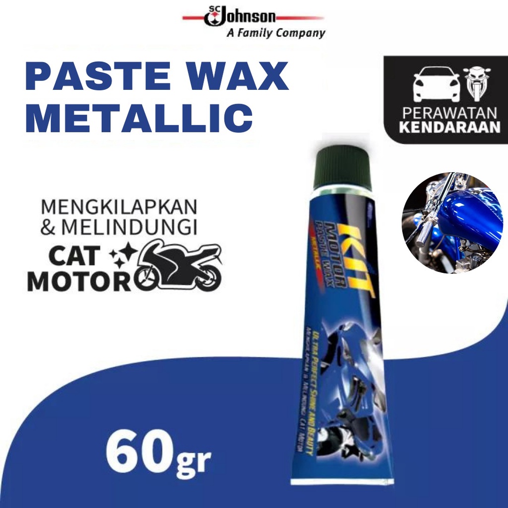 KIT METALLIC TUBE Pengkilap Pembersih Body Kendaraan Motor Paste Pengkilap Pelindung Cat Biru Tube 6