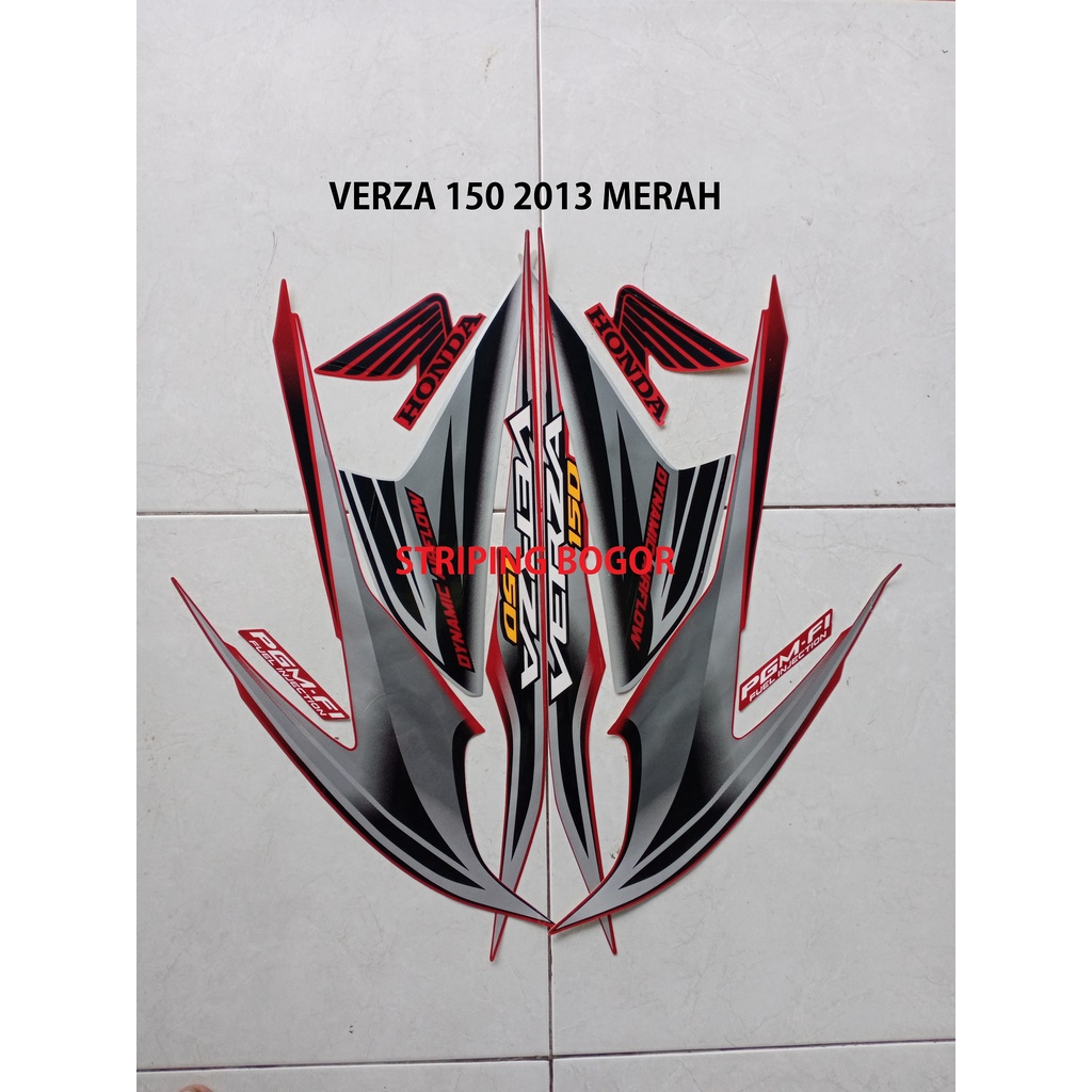 Stiker Striping Lis Motor Honda Verza 150 2013 Red Merah