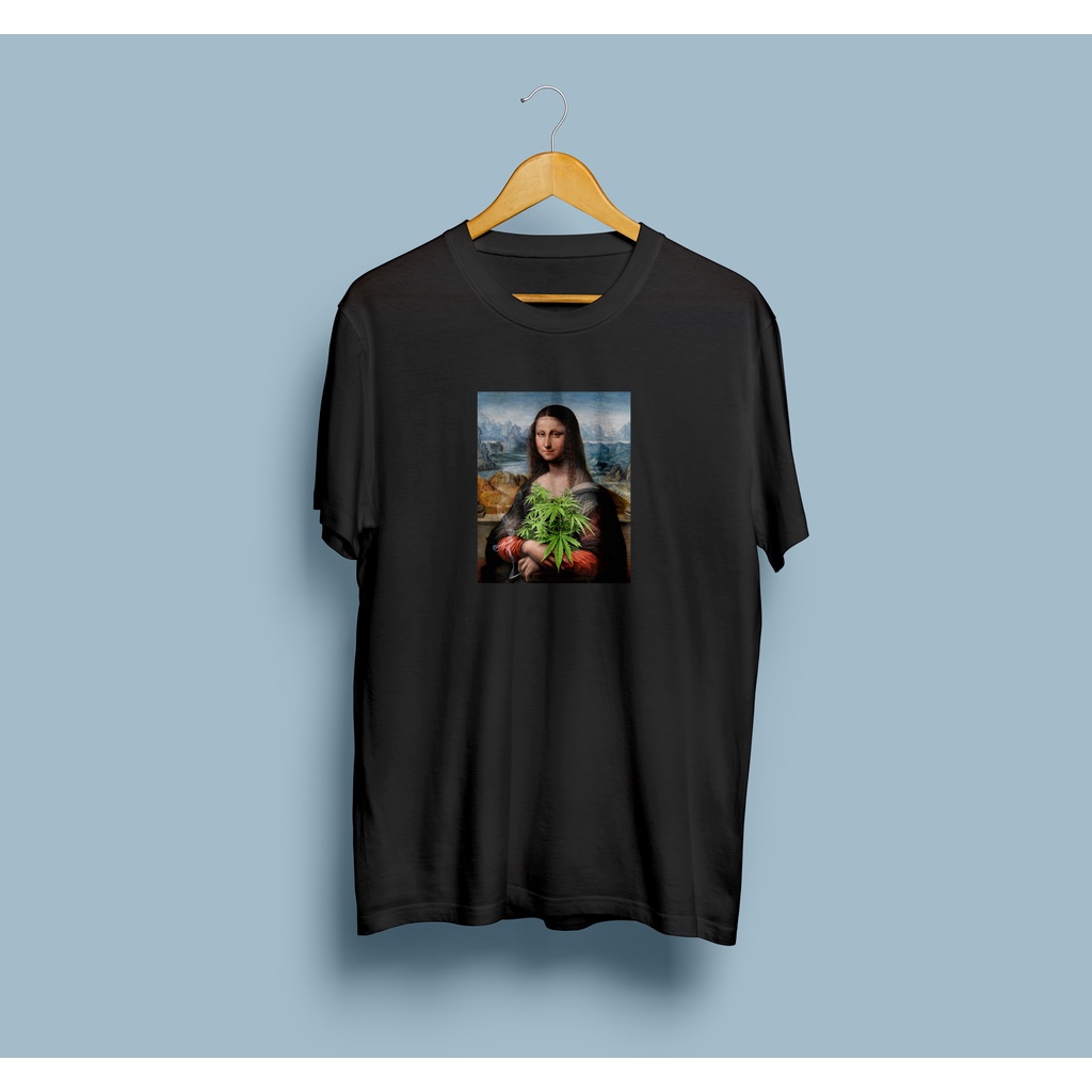 Kaos Monalisa Ganja Marijuana 420