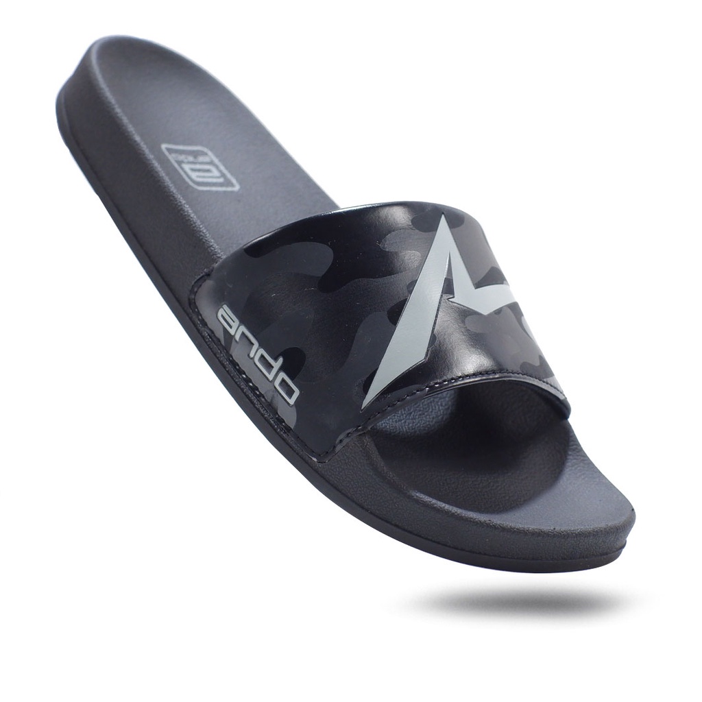 Sandal selop pria karet slipon original sendal cowok slop laki-laki dewasa slip on distro ringan branded Ando Bosque 01 - crank promo murah keren cod 38-42