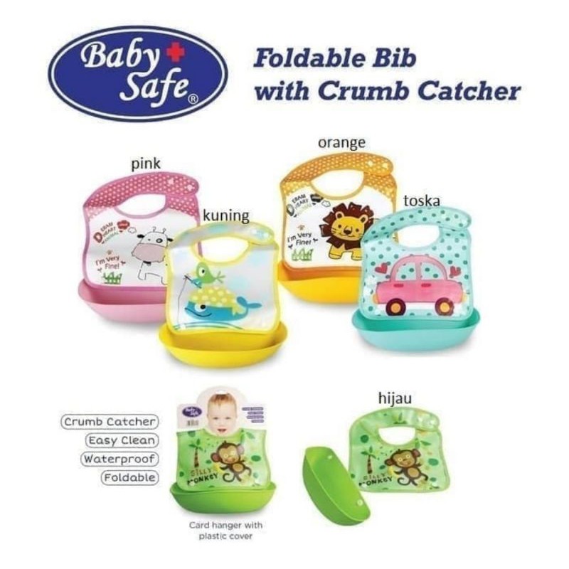 Baby Safe Foldable Bib with Crumb Catcher BIB02