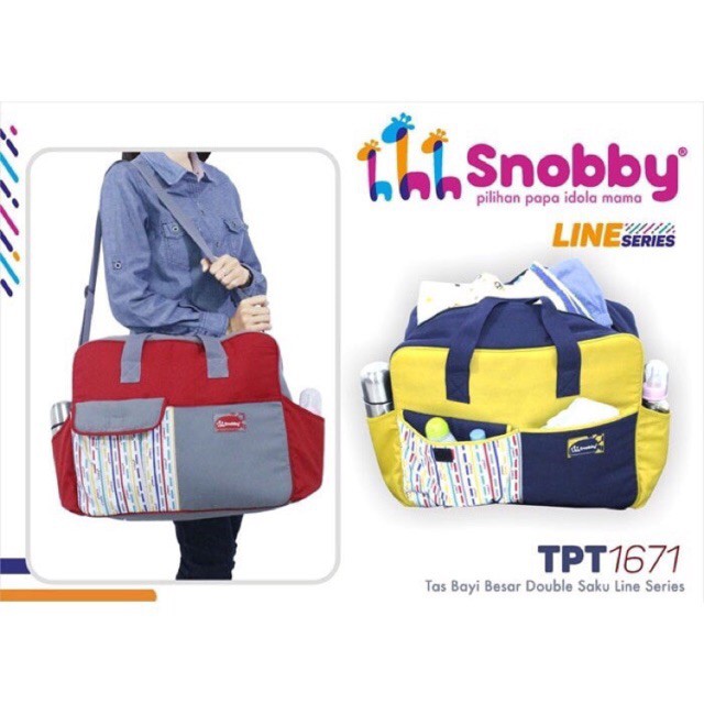 Tas Bayi/Diaper Bags Besar Double Saku Line Series Snobby TPT1671