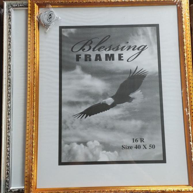 Promo Frame Foto Figura Foto Bingkai Foto 16R 40X50 Cm - Ukir Silver