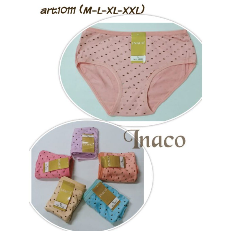 Celana Dalam Motif Polkadot Wanita Lycra Inaco CD10107/CD10111