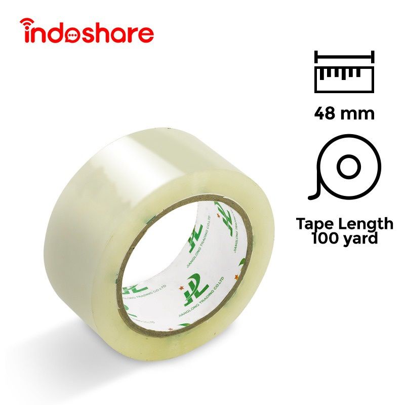 [100 yard] Lakban bening /opp tape 48mm tebal 48 micron