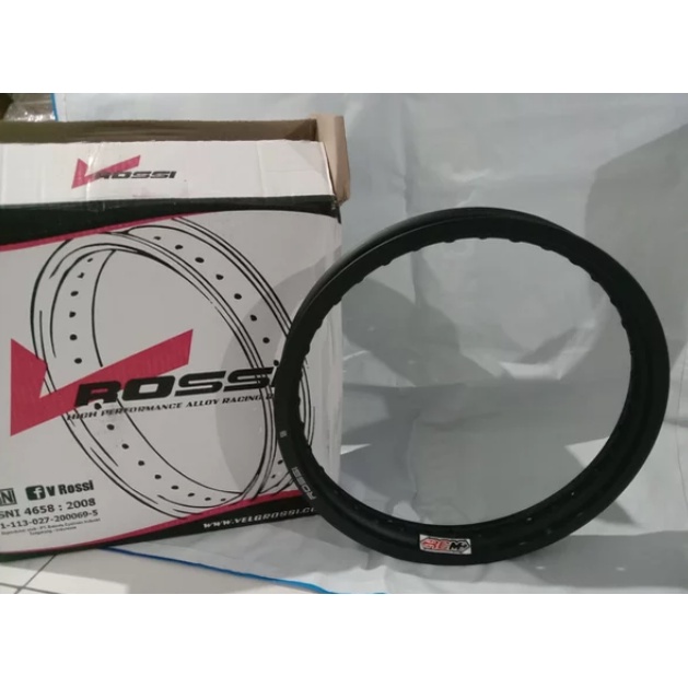 VELG VELK VELEG PELEG RING RIM 17 - 185 RING 17X185 17 X 185 17X1.85 1.85 WARNA HITAM BLACK PASIR HOLE 36 TYPE WM MERK ORI ORIGINAL VROSSI ASLI