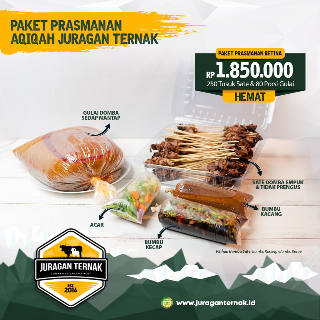 

PAKET HEMAT AQIQAH PRASMANAN (DOMBA BETINA)