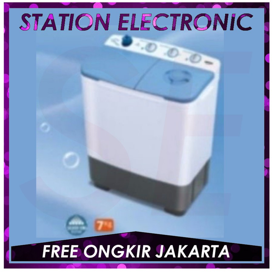 Sanken TW-8663 FPK / TW-8663 FBU Mesin Cuci 2 Tabung 7 kg