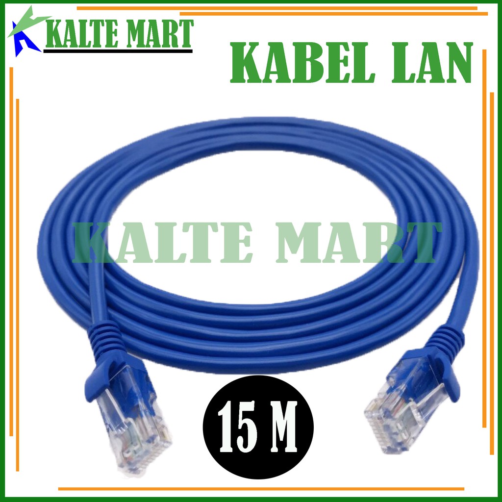 KABEL LAN UTP 15M RJ45 CAT5E 15 METER / UTP NETWORK CABLE 15M/JARINGAN