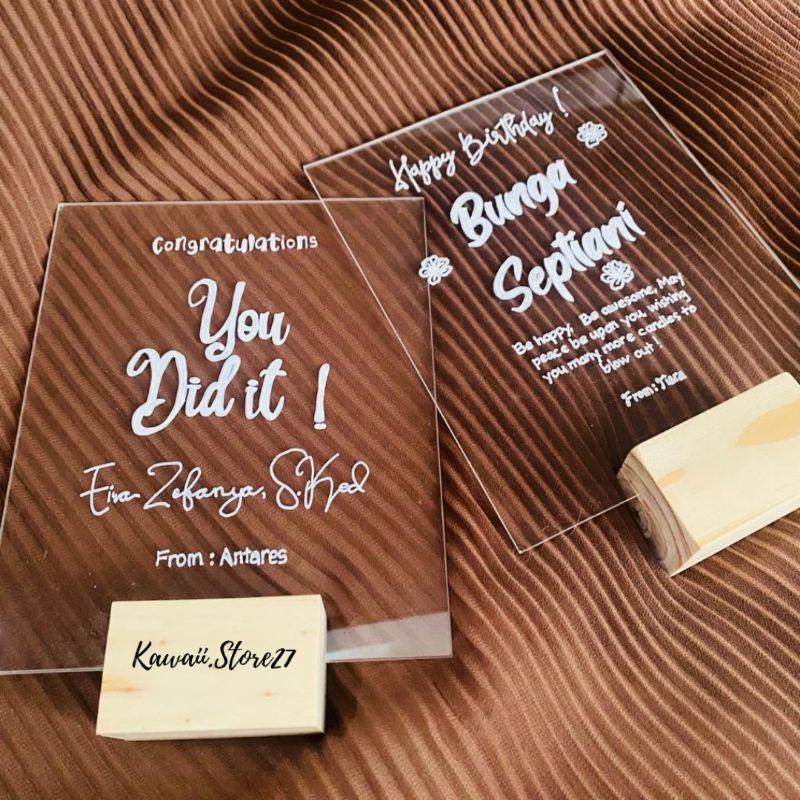 AKRILIK CUSTOM / ACRYLIC LETTERING KADO ULANG TAHUN/WISUDA/WEDDING/ AKRILIK LETTERING