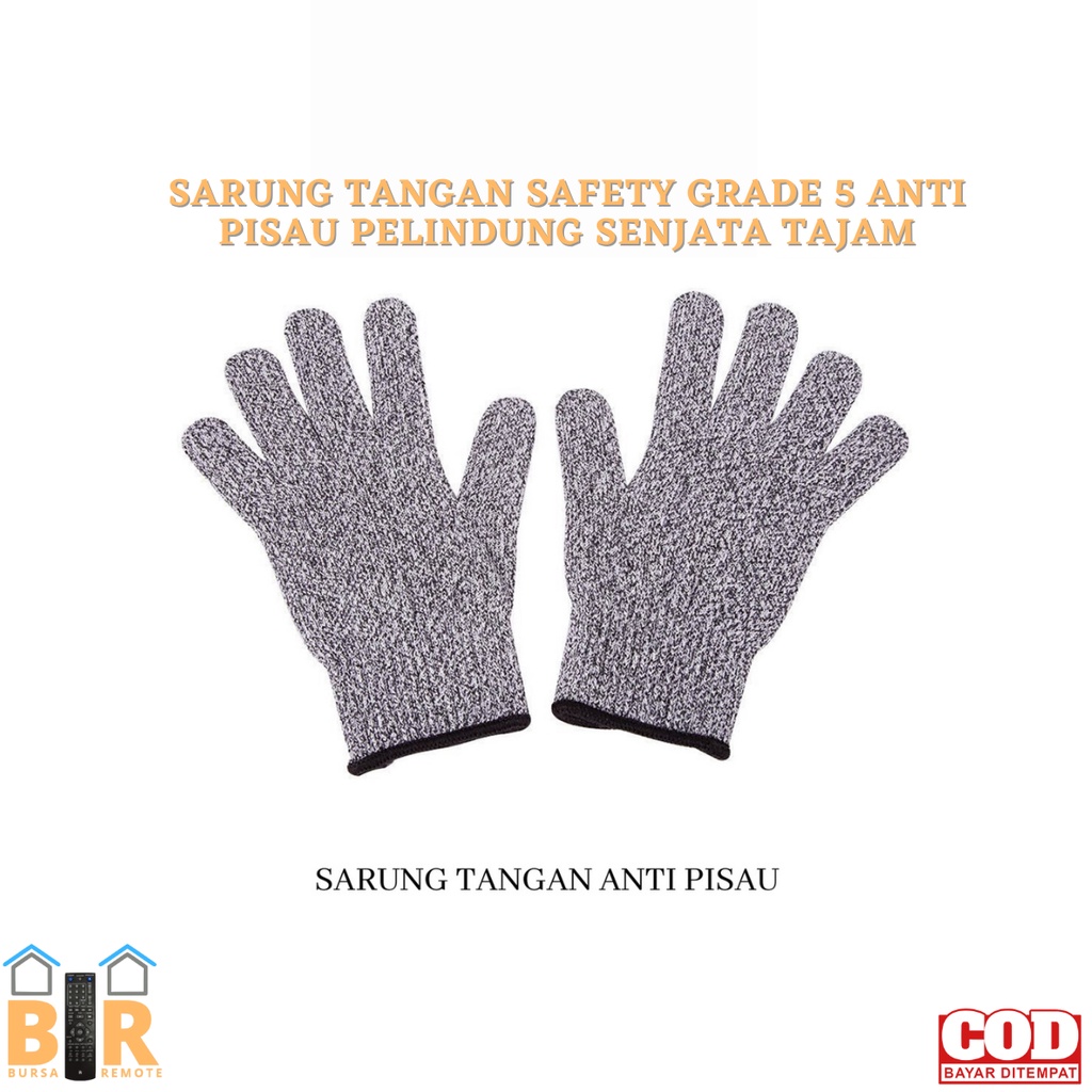 Sarung Tangan SAFETY GRADE 5 Pisau Pelindung Senjata Tajam