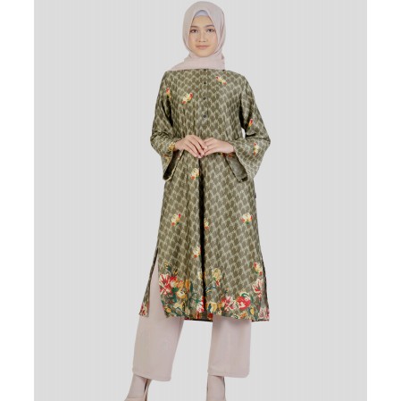 Tunik Wanita Elzatta Atasan Wanita Tunik Motif Tunik Satin Tunik Busui Tunic Aluna Elzatta