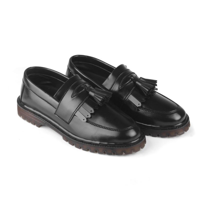 Alvarisstuff rey zr - sepatu penny loafer pria hitam original LOAFERSBOI BLACK