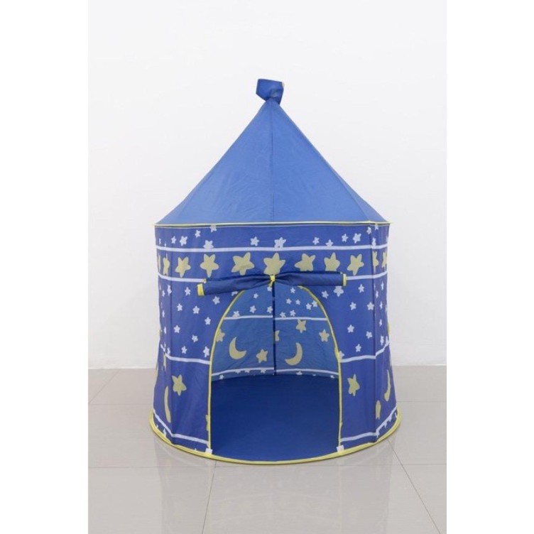 Tenda Istana Anak Bermain Camping Indoor Outdoor / Tenda Camping Castle Anak JUMBO / Tenda Praktis-PROMO CASTLE BIRU