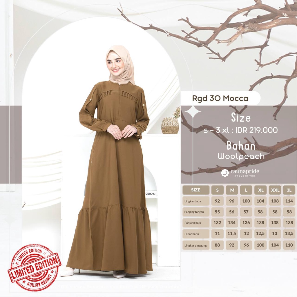 Gamis Rauna Terbaru / RGD 30 / Fashion Muslim Dress Terbaru 2022