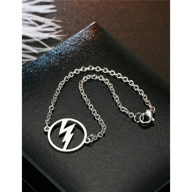 LRC Gelang Tangan Fashion Silver Stainless Steel Palm Bracelet F63930