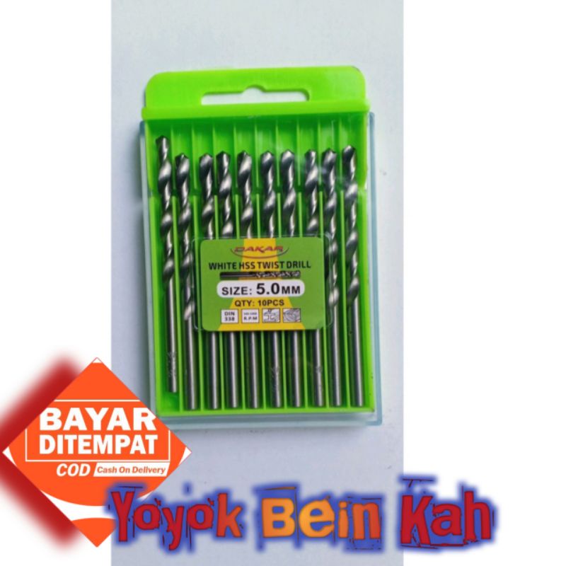 Mata Bor Besi HSS 2MM - 5MM