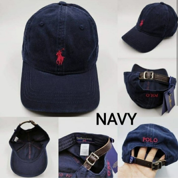 Topi Pria TOPI PRIA IMPORT STRAP KULIT - PL-01/Navy(U5C7) ORIGINAL Topi Snapback Import Topi Distro 