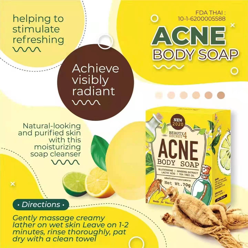 [TERMURAH] Beauty Secret Acne Body Soap | Sabun Jerawat | Jerawat Punggung Badan | Best Seller di Thailand