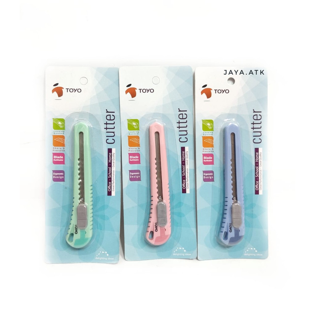 CUTTER PISAU KECIL A-300 KATER WARNA PASTEL LUCU TOYO TH120 KUALITAS BAGUS