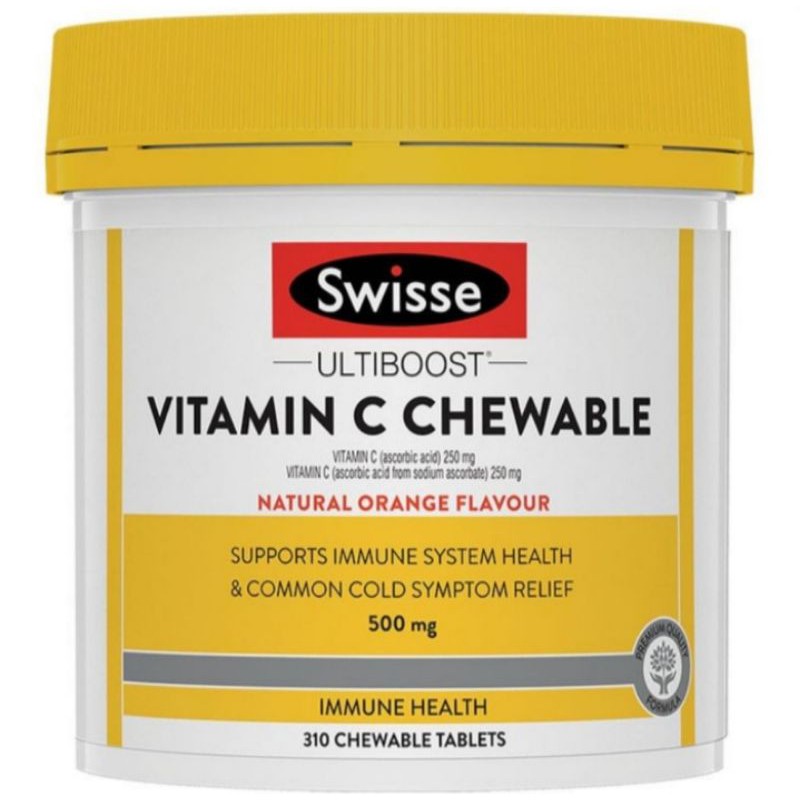 Swisse Ultiboost Vitamin C 500mg isi 310 Chewable Tablet