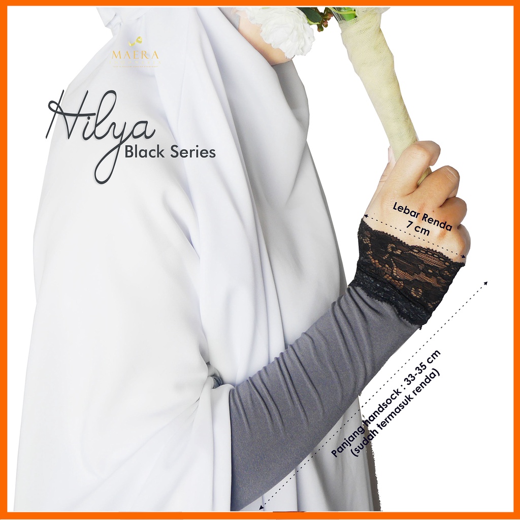 HANDSOCK RENDA HILYA BLACK SERIES By Maera Indonesia