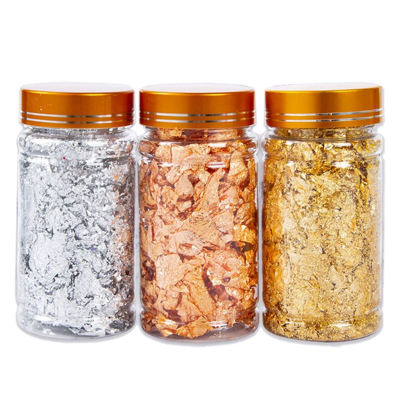 SIY  3 Colors Metallic Foil Flakes Sequins Glitters for Resin Painting Arts Nail Art