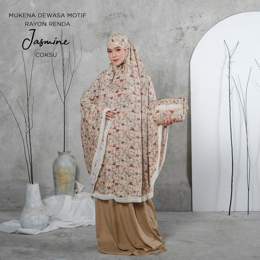 PUSAT MUKENA TASIK - MUKENA MOTIF RAYON RENDA DEWASA JASMINE