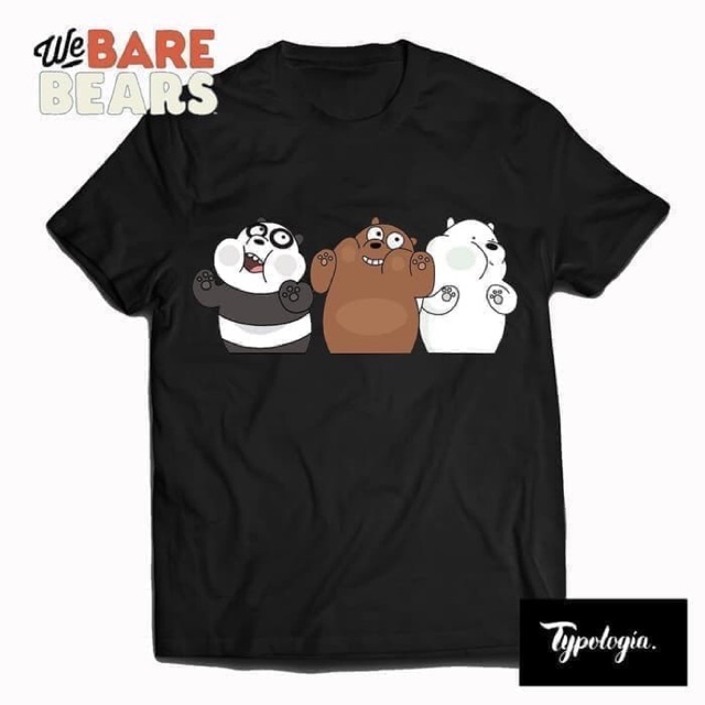 BAJU KAOS WE BARE BEARS CHABBY CHEEKS UNISEX