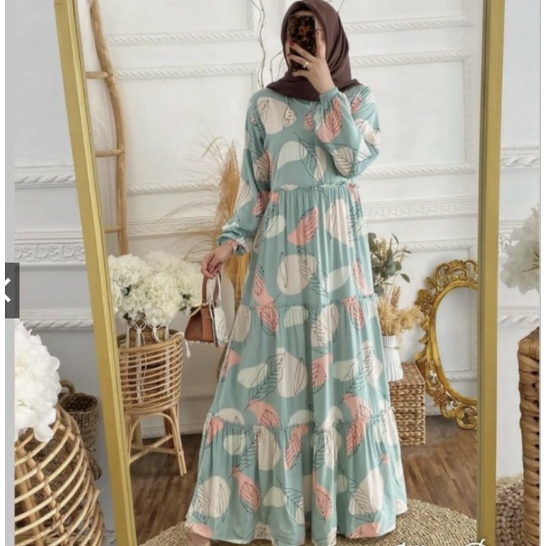 homey dress rayon / gamis rayon