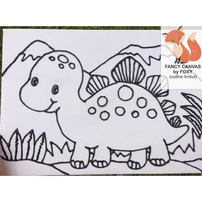 

kanvas lukis anak gambar DINOSAURUS SIMPLE