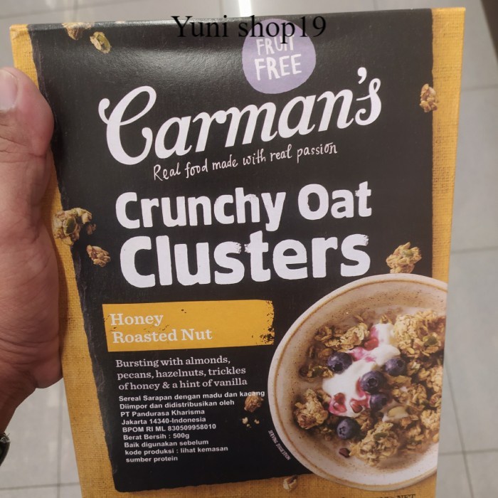 

cereal carman cluster honey roasted nut 500gr