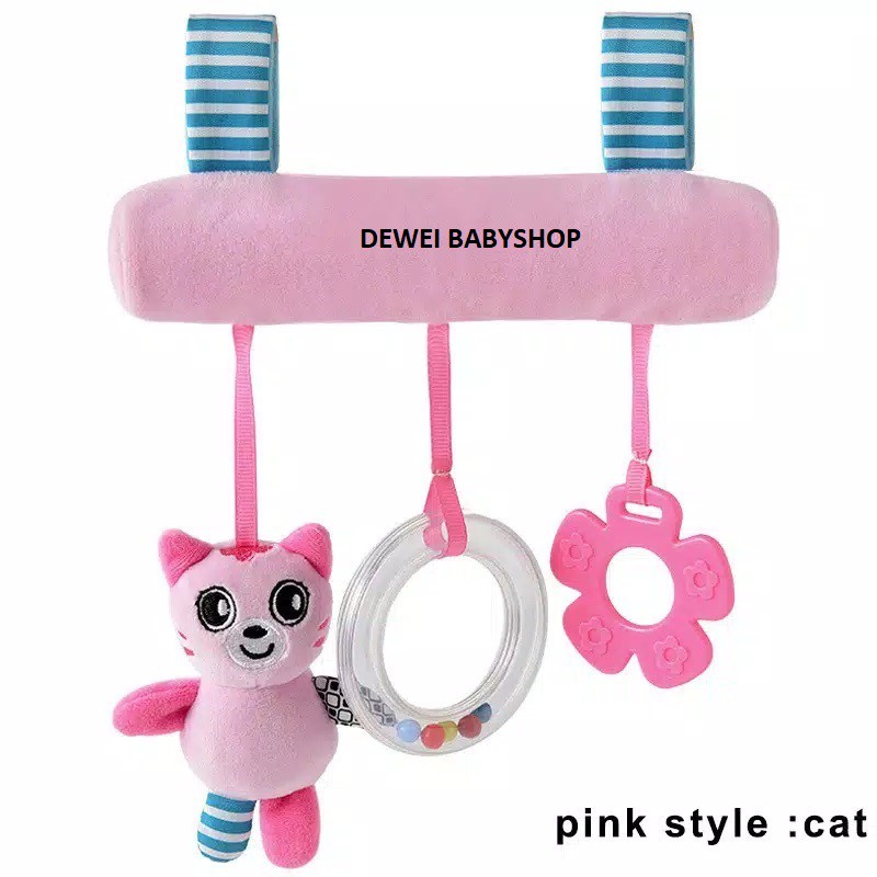 Mainan Boneka Gantung Kereta Bayi ( Baby Stroller Stick Rattle Teether Doll Toy /Bunyi/Berbunyi )