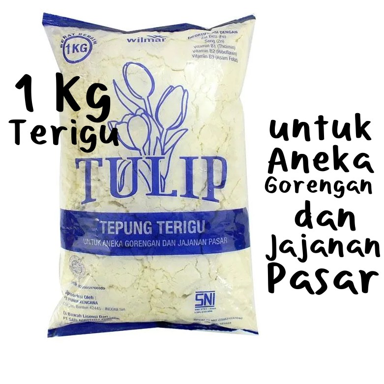 

TEPUNG TERIGU 1 Kg TULIP untuk jajanan pasar dan aneka gorengan