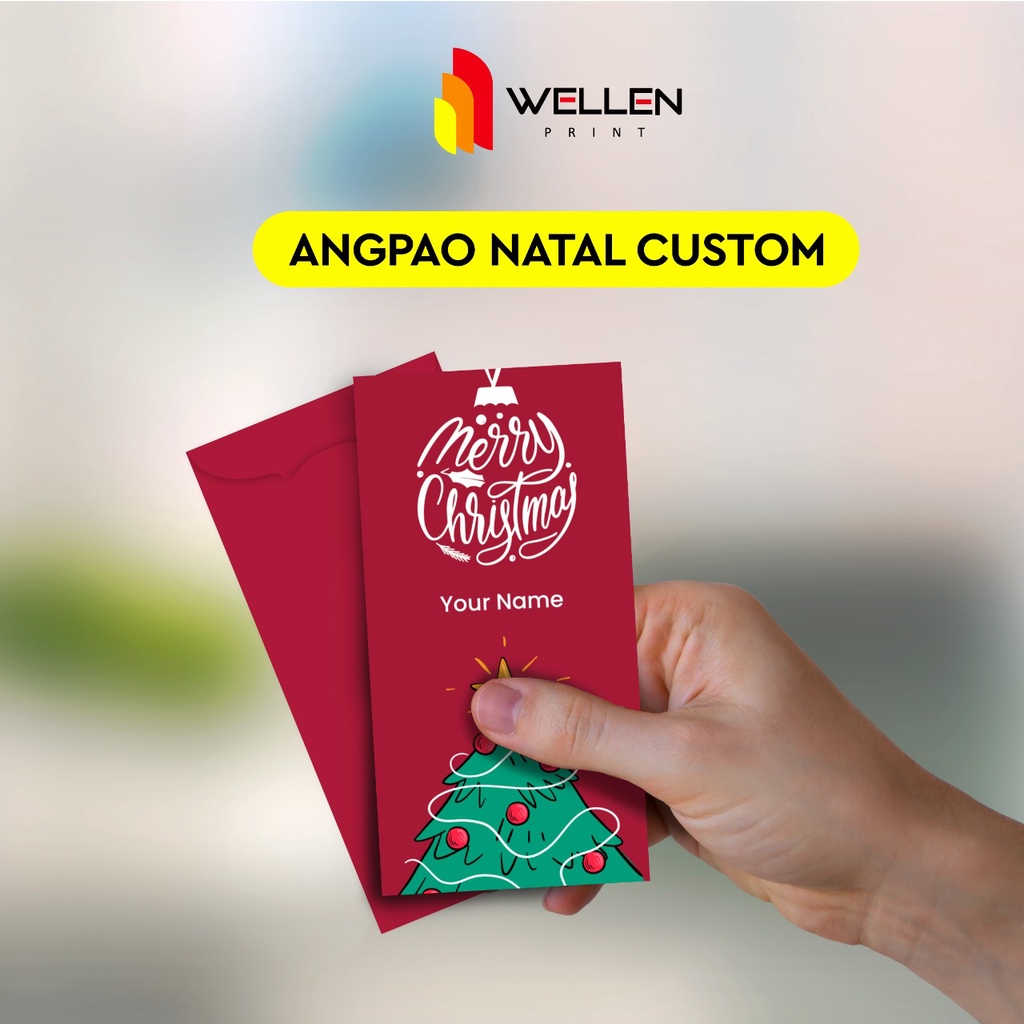 

WELLEN PRINT - Angpao Christmas Custom Print Design Nama / Cetak Amplop Hari Raya Natal