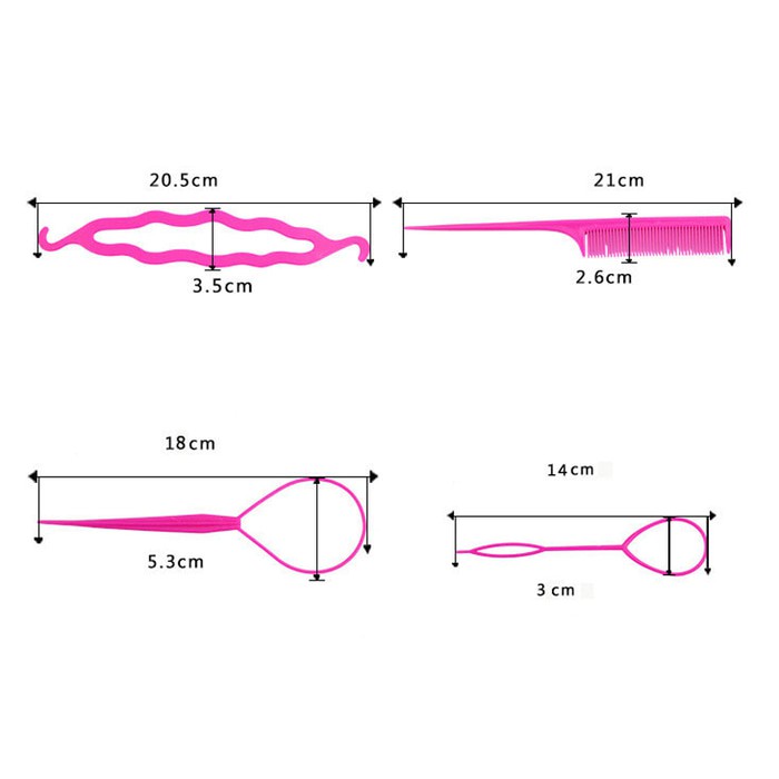 sisir hair loop 4 in 1 alat membuat sanggul cepol sederhana