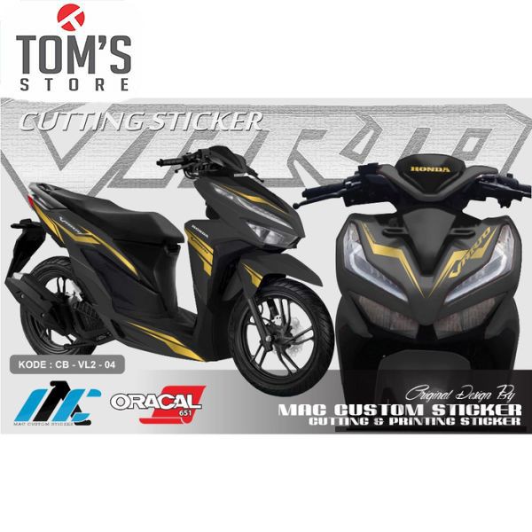 Cutting Sticker Stiker Vario 125 150 Facelift Type 4 Gold