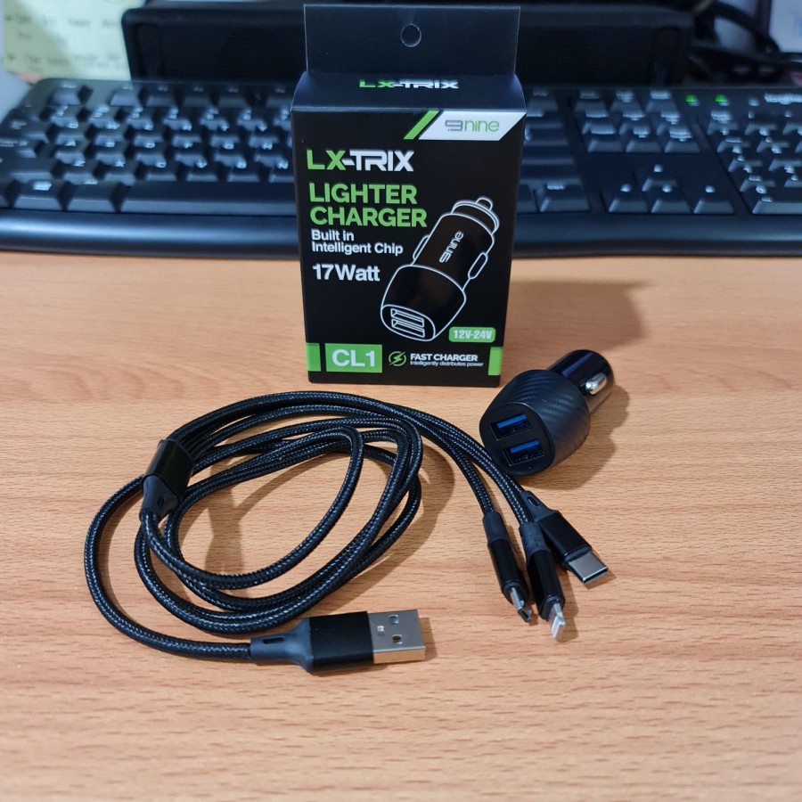 CHARGER HP MOBIL FAST CHARGING 9NING LXTRIX CL1 12V-24V CAR CHARGER