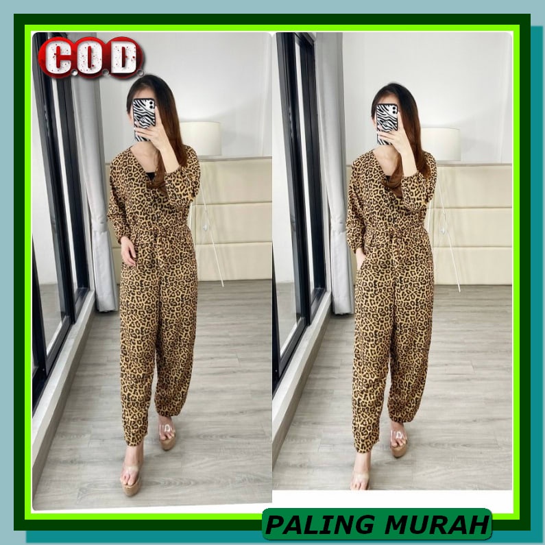 Jumpsuit Import Dengan Inner Original Vivorie Overall Polos Korea AY527 Ljp Leonita Mocca [Jumpsui