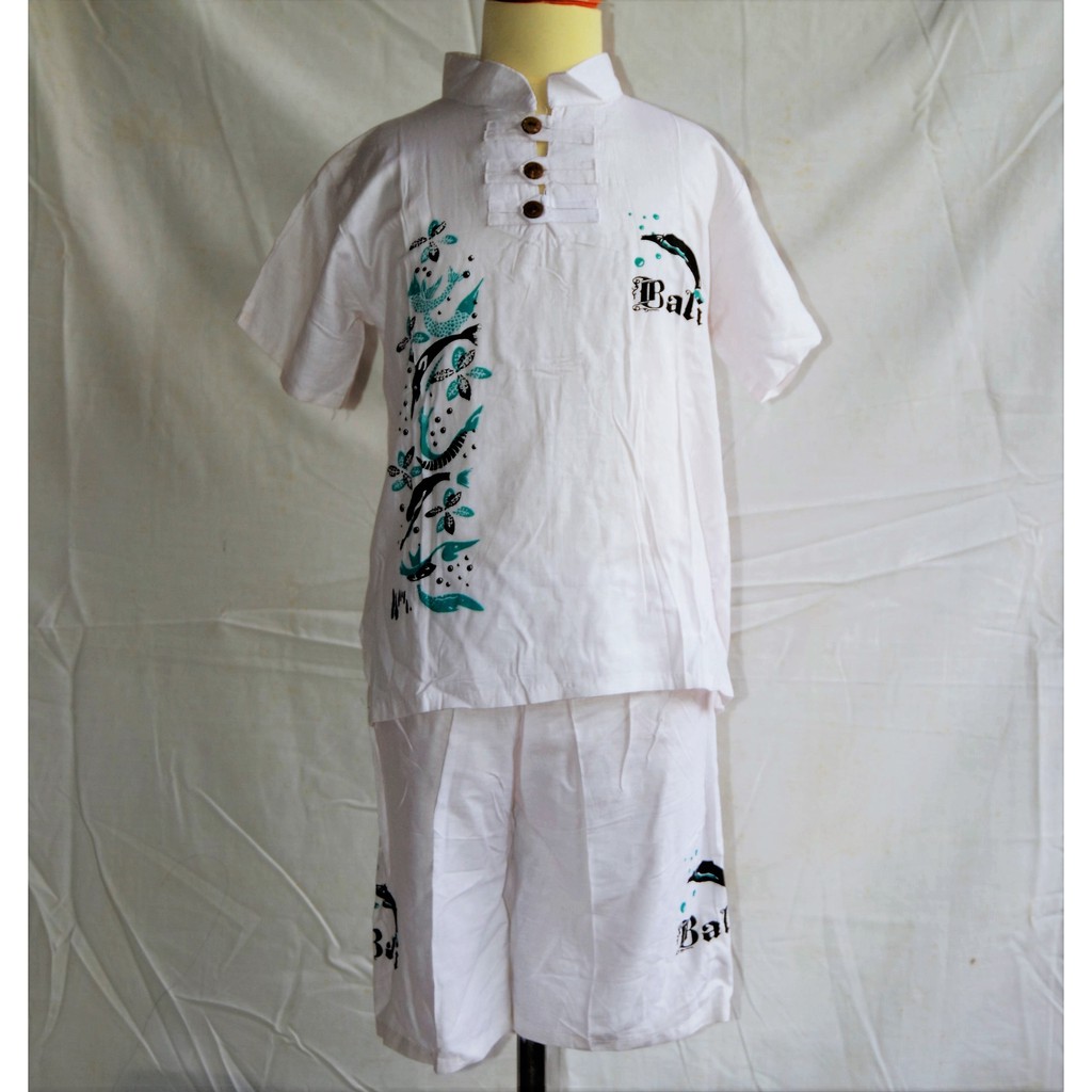 baju setelan anak laki-laki BALI setelan santai model koko