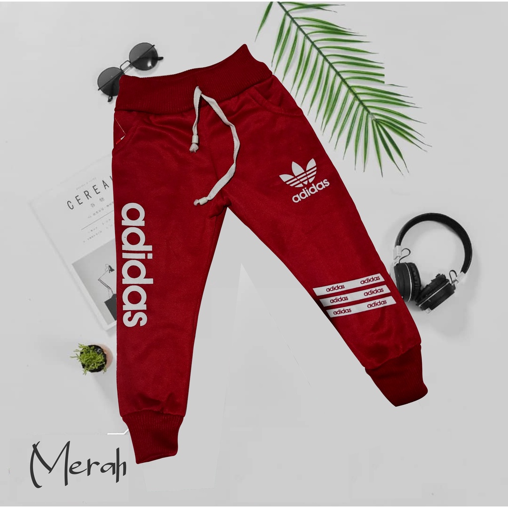 CELANA ANAK SANTAI PANJANG TRAINING JOGGER PREMIUM OLAHRAGA LAKI LAKI COWOK PEREMPUAN USIA 1-14TAHUN MOTIF SABLON BAHAN LOTTO