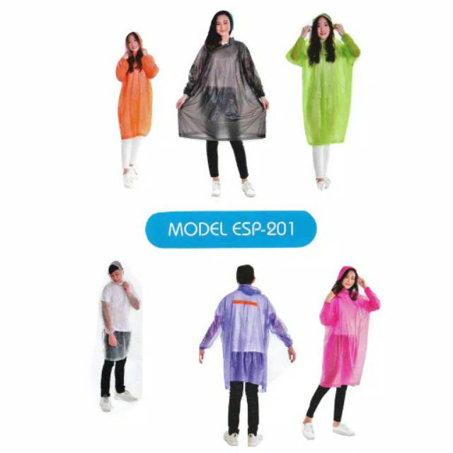 Jas Hujan ELMONDO Poncho | Ponco Lengan Ceria ESP 201