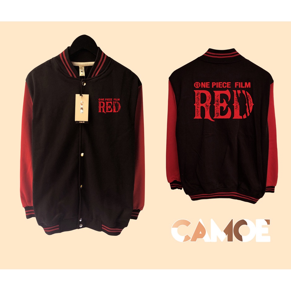 Jaket Baseball Varsity Anime One Piece RED Logo