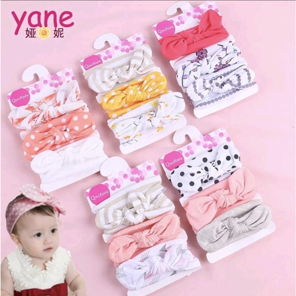 Head Band Baby / Bandana Bayi 3 in 1 PILIH MOTIF!