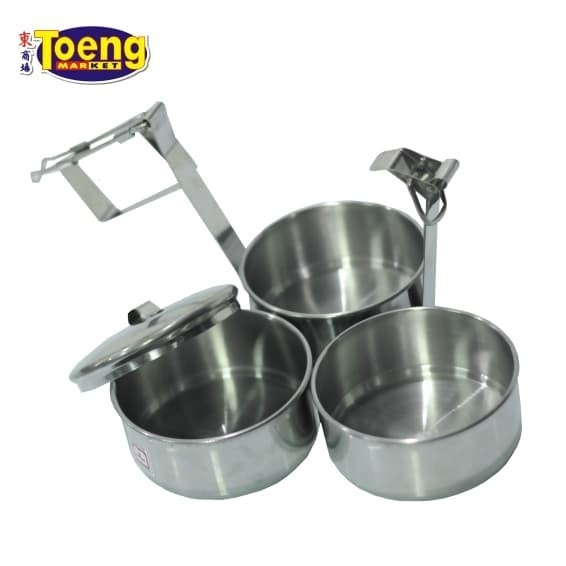 mASPION Rantang Kunci 10/3 ( 10 cm 3 Susun ) Stainless - CMSS-R39