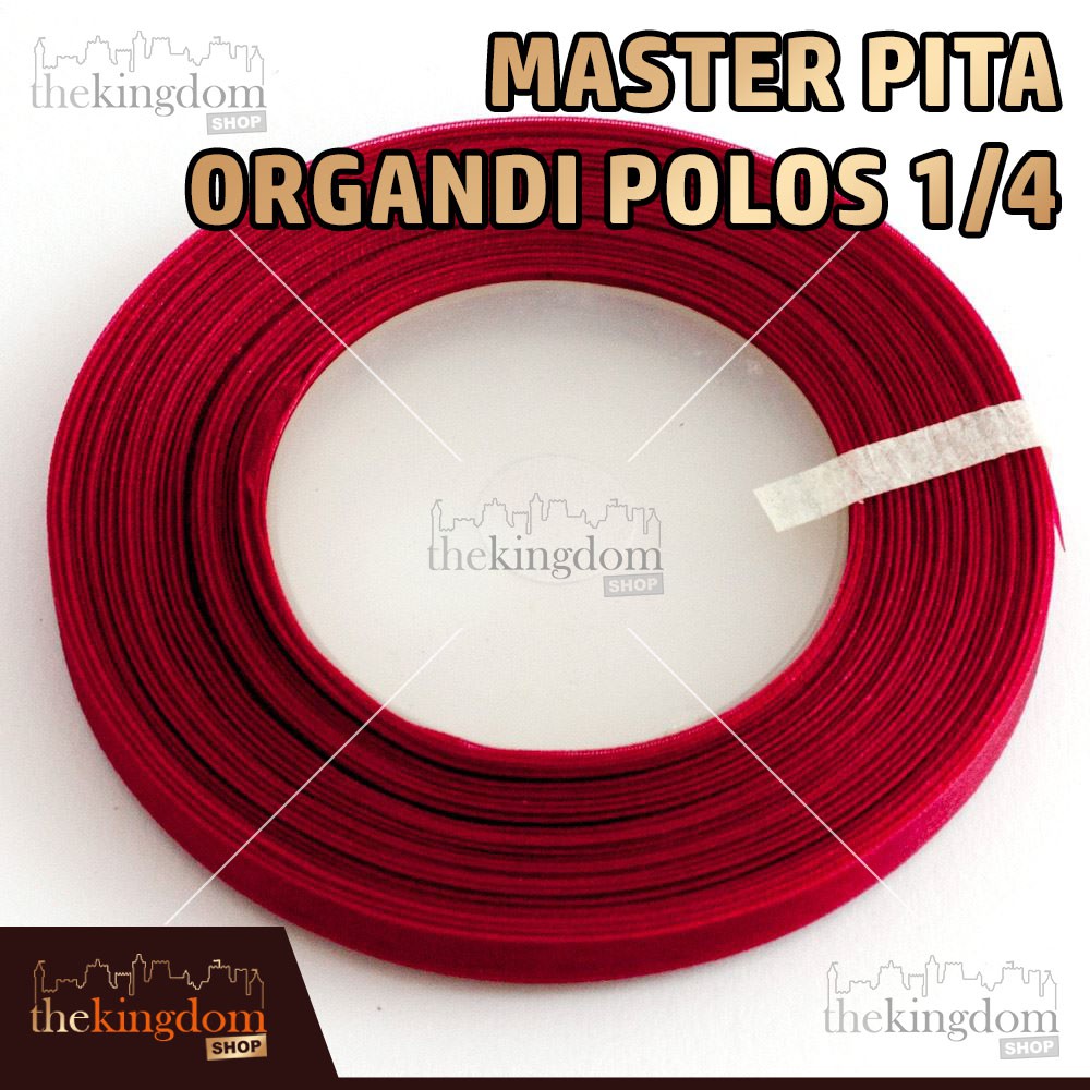 

Master Pita Organdi Polos 1/4 Inch / Satu Per Empat / Seperempat Inci