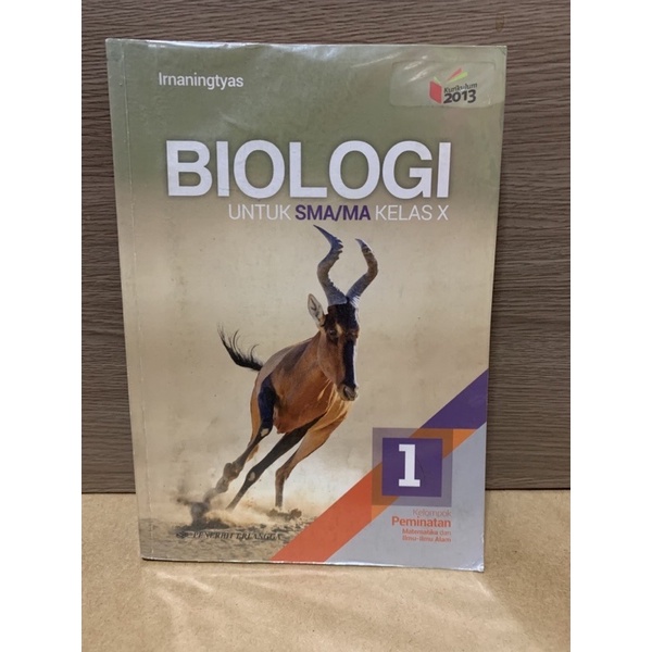 

BIOLOGI KELAS 10 SMA 1 SMA PENERBIT ERLANGGA BEKAS
