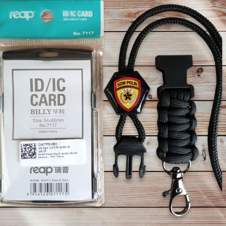 

⸨GiQ ♟⸩ LANYARD ID CARD KEPOLISIAN LOGO SDM POLRI ||Produk murah